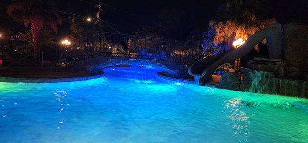 Pool at night