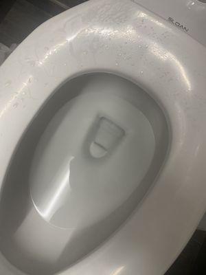 piss on the toliet