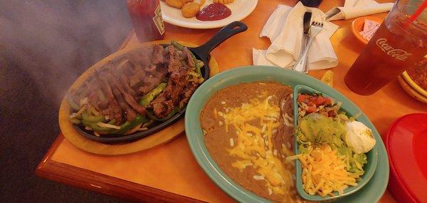 Steak fajitas.