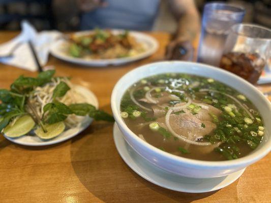 Large pho with rare steak