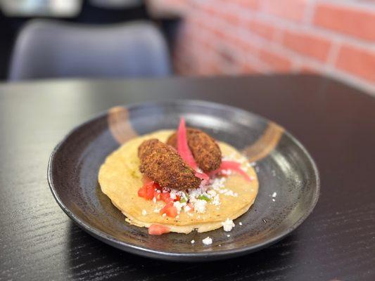 Fried avocado Taco