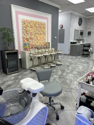 It is clean. The Basic pedicure is what I came in for- they were gentle and friendly.