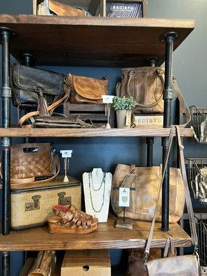 Curated selection of leather bags & shoes