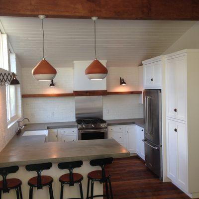 Custom Cabinets with concrete counter tops