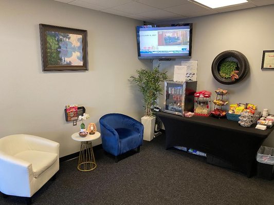 JB Auto care comfortable waiting room, good customer service and quality parts and repairs. Robert the GM excellent