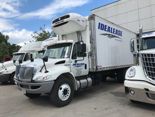 Box Trucks with Liftgates, Sleepers, Day Cabs, LoneStars, Yard Spotters and Reefer Trucks available for rent and lease at Cum...