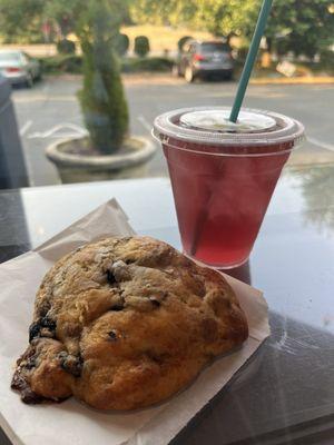 Blueberry Scone and iced tea