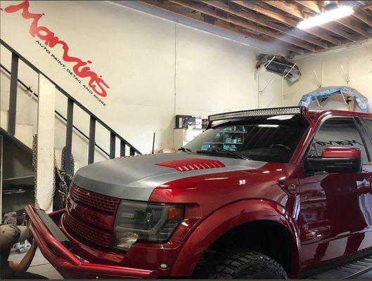 Custom painted and customized Ford Raptor