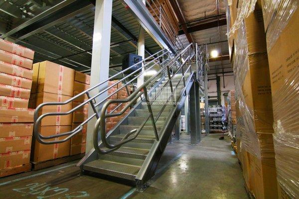 CBC/IBC Staircase for an Industrial Warehouse Platform Mezzanine