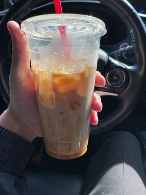 Iced caramel macchiato