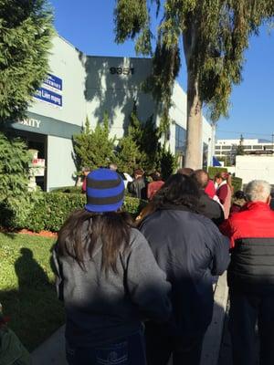 The line at 8:45 am, they open at 9 am.