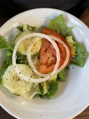 Salad with house dressing