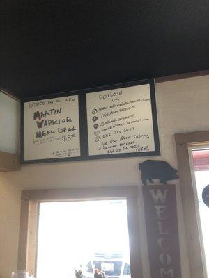 Menu/ student menu/ social media