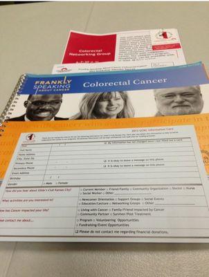 Colorectal Cancer Education - this is one of many educational cancer packets.