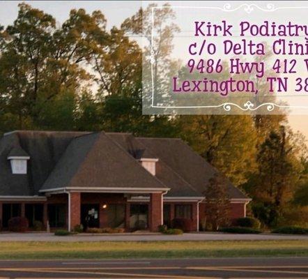 9486 Highway 412 West
Lexington, TN 38351
731-249-5230
www.kirkpodiatry.com