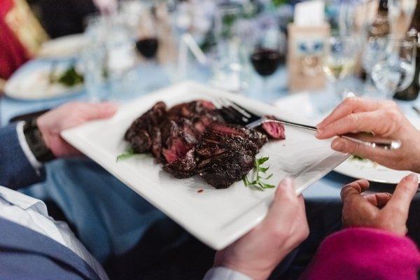 Not a stock photo. Actual steak from our actual wedding!