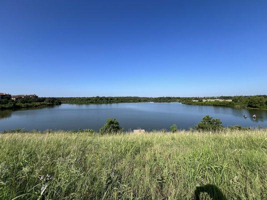 View of pond/lake from the trail