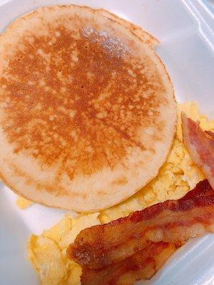 Wednesday Special: Pancakes with egg and bacon