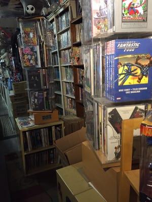 Just SOME of the bookshelves filled with comics.