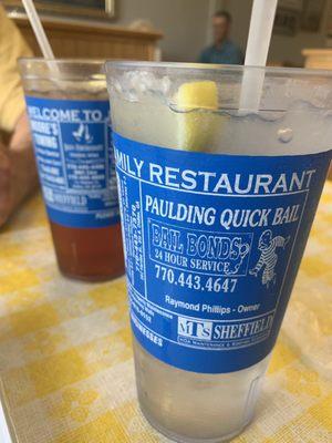 Drinking cups with advertisements