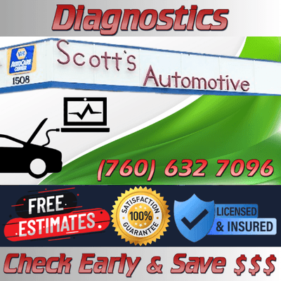 Scott's Automotive performs maintenance, service, and repairs on light duty foreign and domestic
vehicles & catalytic converter protection.