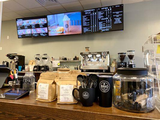 Front counter and menu boards