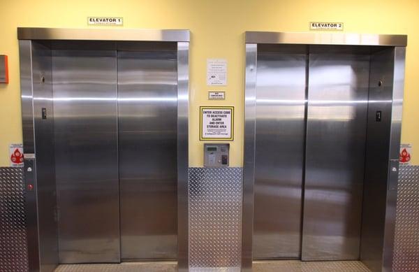 Easy access oversized elevators at Safeguard Self Storage in Chicago, IL.