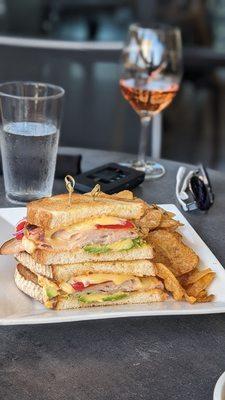 Chicken Avocado BLT with Parmesan chips