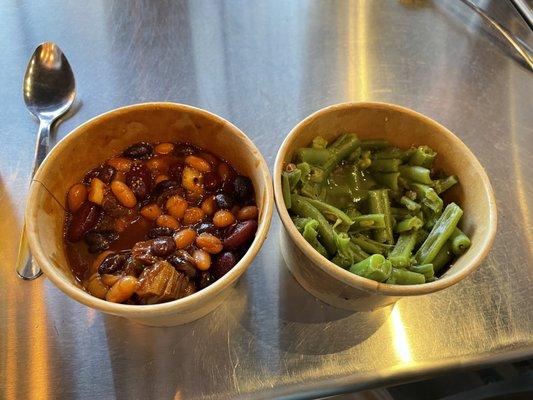 Barbecue beans and green beans