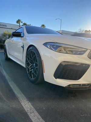 Lowering springs installed 2022 BMW M8 Competition