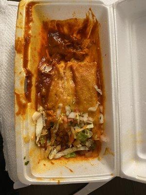 2 Chicken Enchiladas. -  Really???