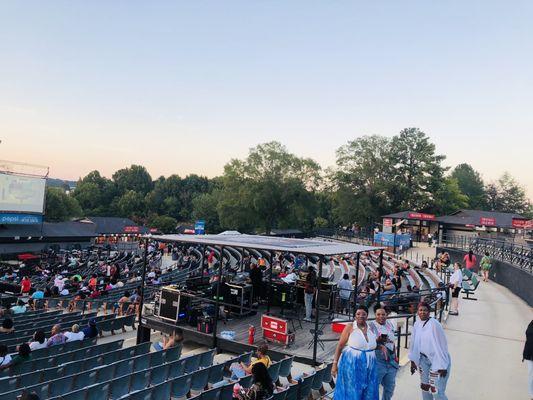 2nd tier walk space leading to concessions.