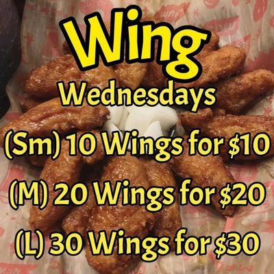 Wing Wednesdays every week for dine in only at Mad For Chicken Williamsburg