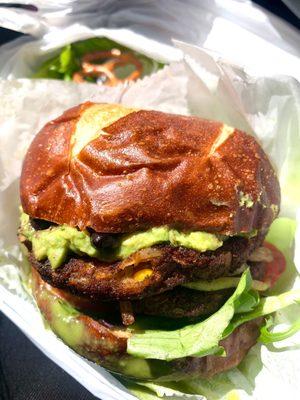 Double Black bean veggie burger