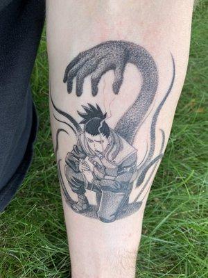 This is my Shikamaru tattoo that Yanz did.