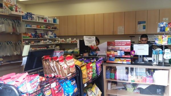 Wide assortment of snacks and beverages as well!