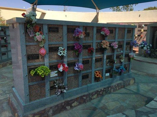 Niches of a columbarium