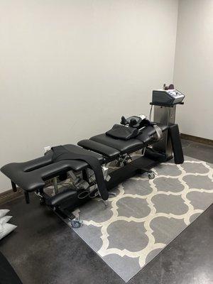 On-site spinal decompression therapy.