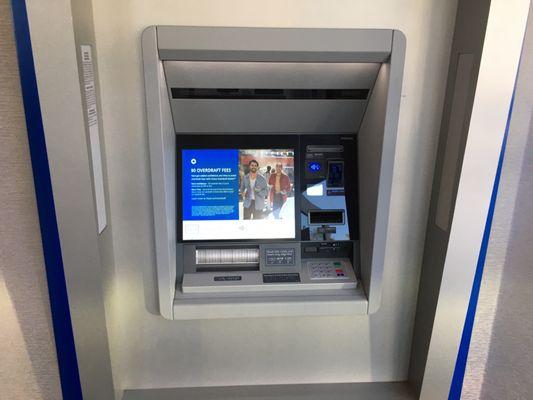 Inside ATM in foyer.