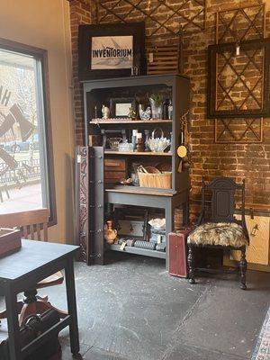 The Inventorium curates antique & vintage merchandise.  Solid wood furniture & decor.