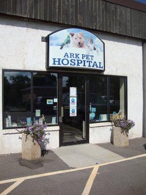 Front of the clinic, view looking north.