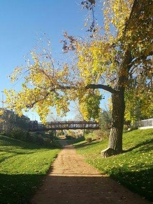 Near the classroom building.