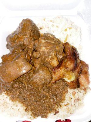 Brown stew chicken