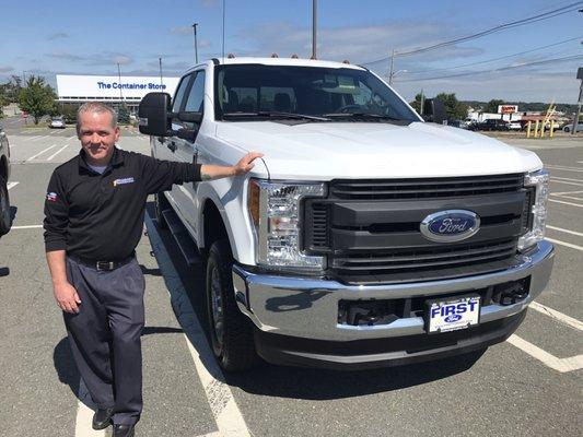 ROB M. Our good friend & sales guy extraordinaire  with his bonus sale truck that he sold to our family...thanks Rob