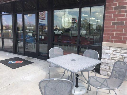 Outdoor seating available