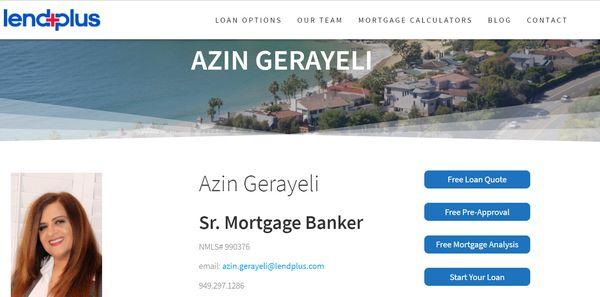 Sr. Mortgage Banker, Azin Gerayeli at LendPlus