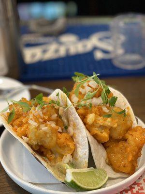 Buffalo cauliflower tacos