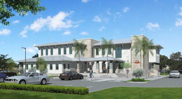 Artist's rendering of the Marathon Florida new library building