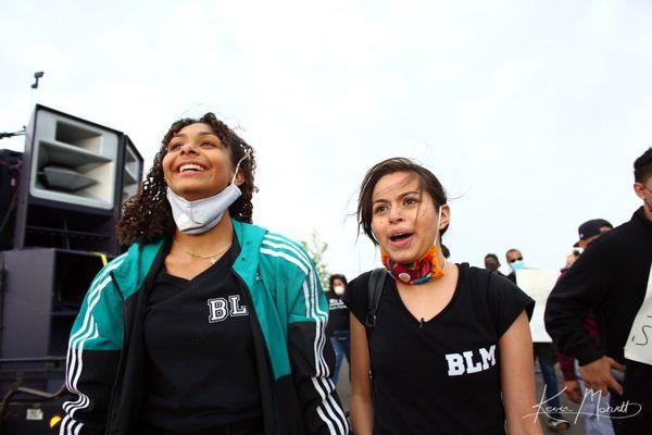 Youth-led BLM march on Pena Boulevard in Denver. Photo by Kevin Mohatt