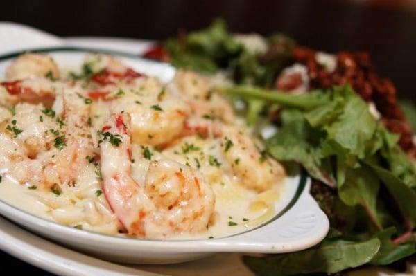 Shrimp Alfredo lunch special